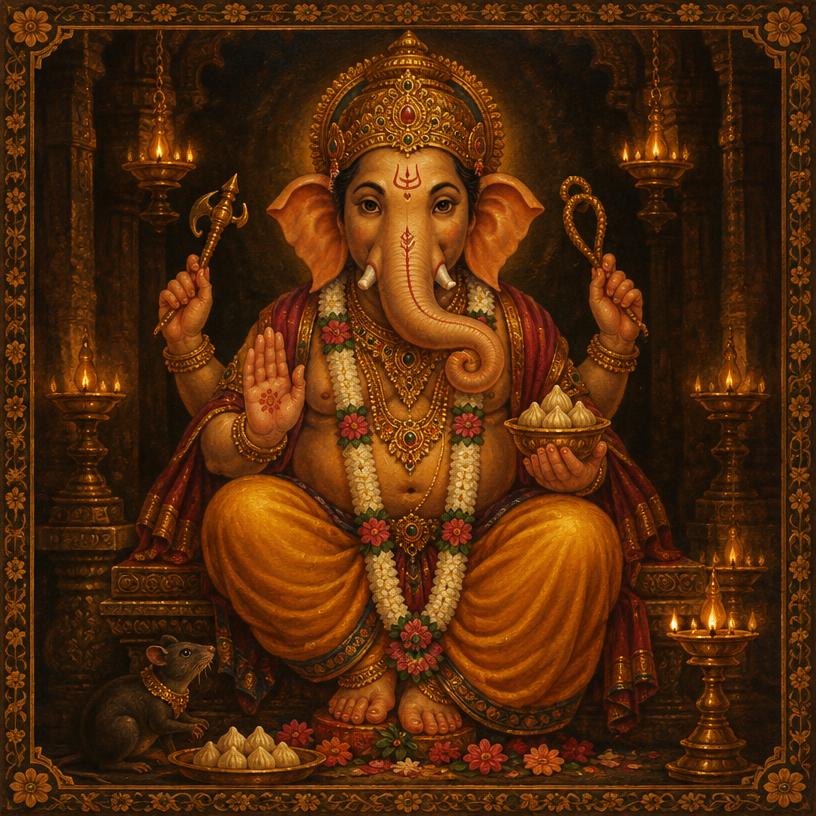 Ganesh Chaturthi devotional artwork